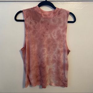 Spiritual Gangster Tie Dye Sweater Mock Neck Tank